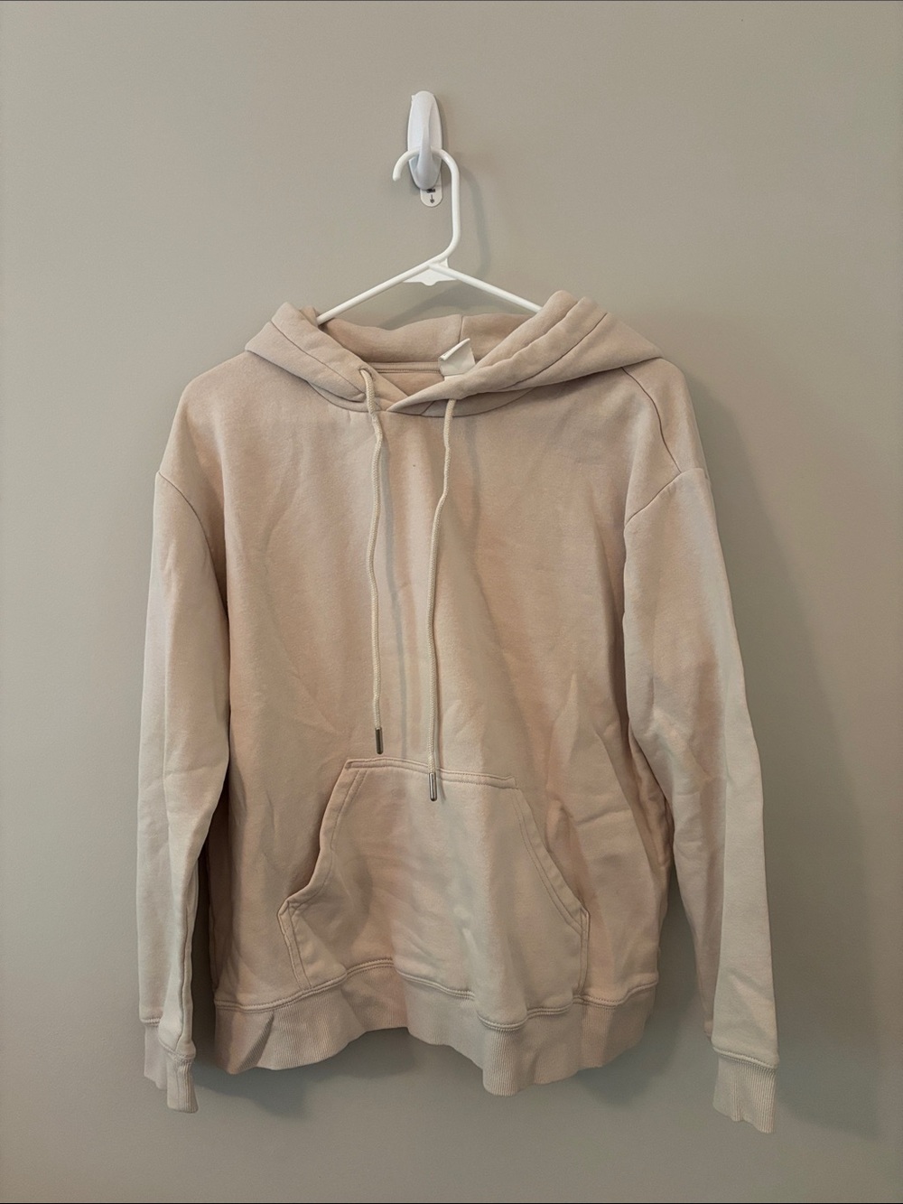 H&M Beige Drawstring Hoodie